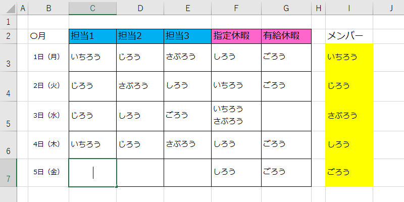 Excel仕事術 シフト配置を自動作成する方法 管理向け